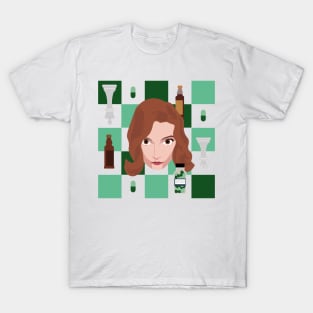 Queen Looks Up Chess Pills Drinks T-Shirt